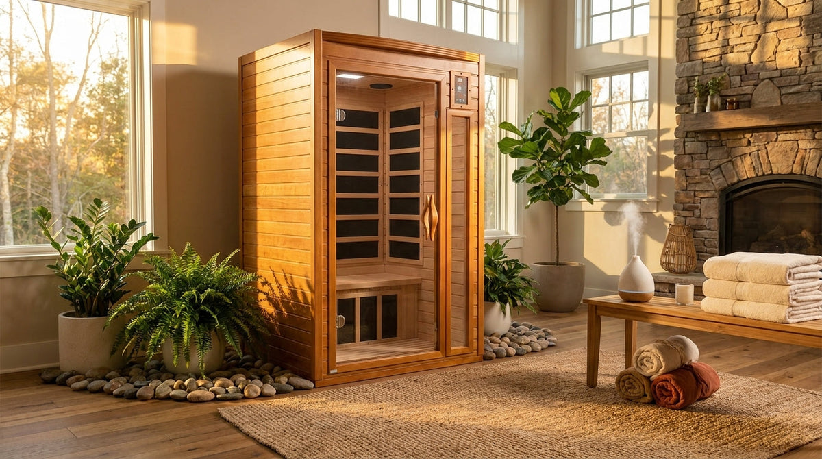 Barcelona 1 to 2 Person Low EMF FAR Infrared Home Sauna — Lifestyle